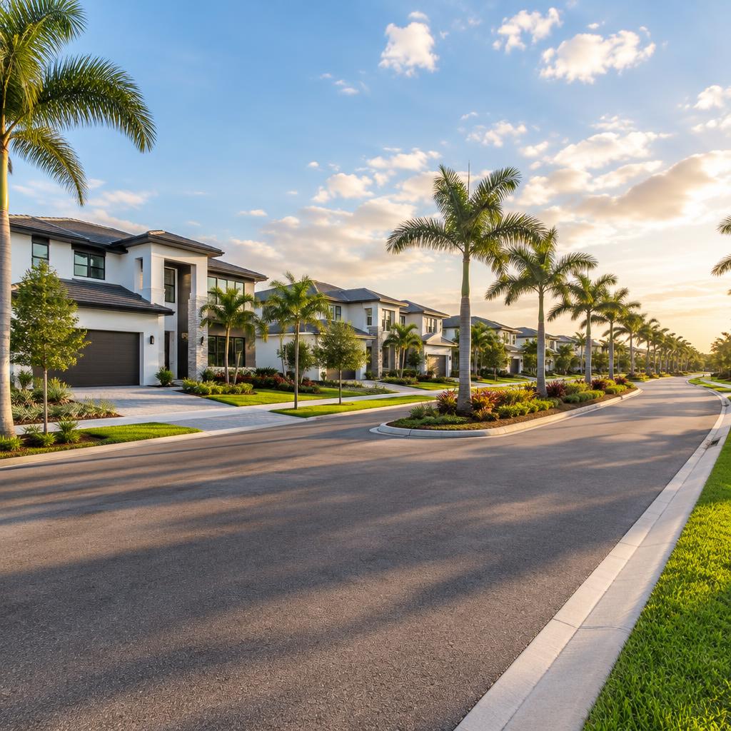Landscaped boulevard representative of Odessa real estate