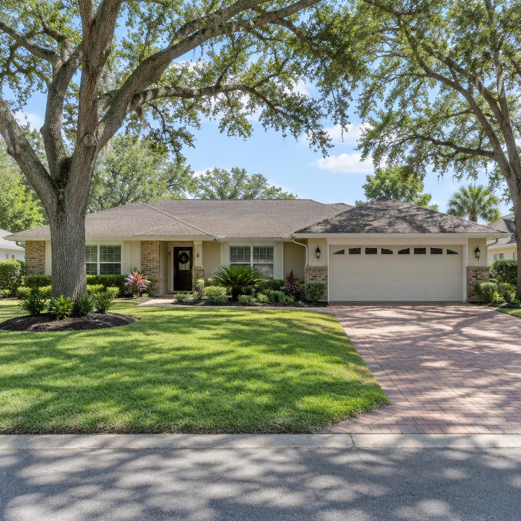 Established single-story home with mature oaks in Valrico